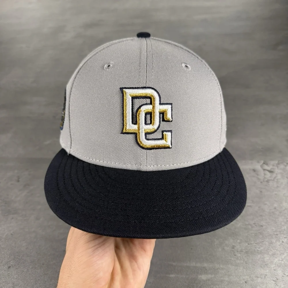 Hat Club Washington Nationals DC New Era Cap 7 5/8 Gray Gold Navy Blue Inaugural